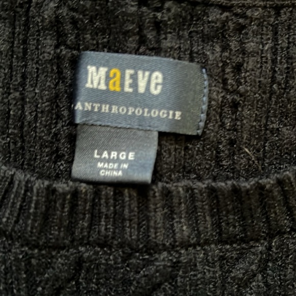 Maeve by Anthropologie Mixed Media Cable Knit Sweater - Picture 2 of 5